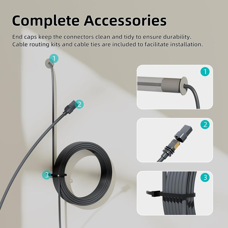 EAZUSE for Starlink Gen 3 Cable, 150FT Ethernet Cable for Gen 3 Starlink Standard, Waterproof and High-Speed - Image 4